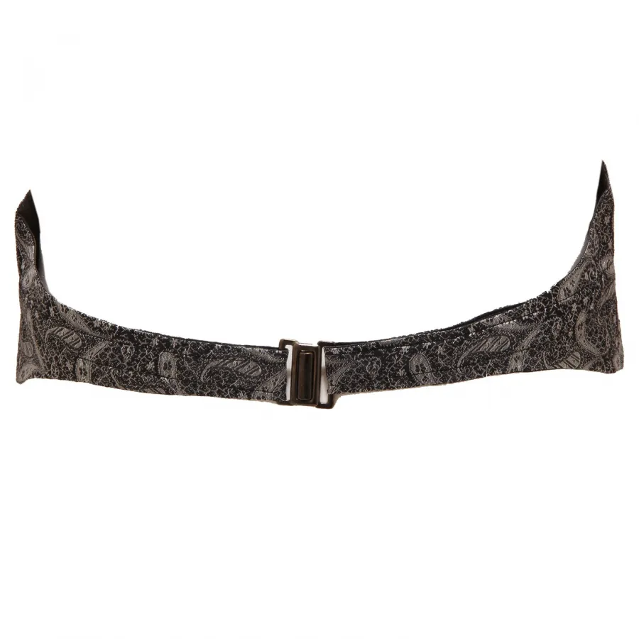9906W fascia da smoking uomo MESSORI black/grey silk cummerbund man