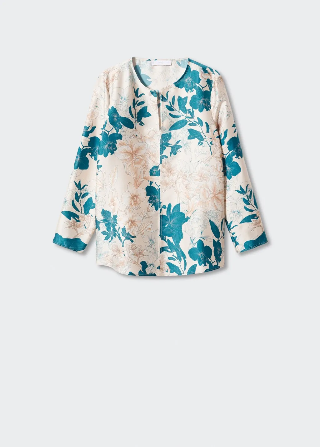 Blusa satinata floreale
