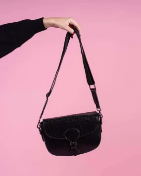 Borsa a tracolla effetto pitonato
