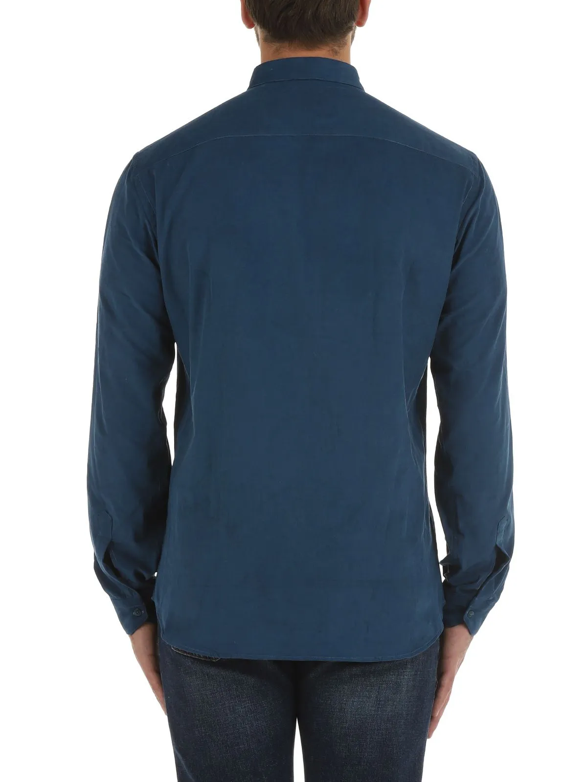 CAMICIA BLU IN COTONE