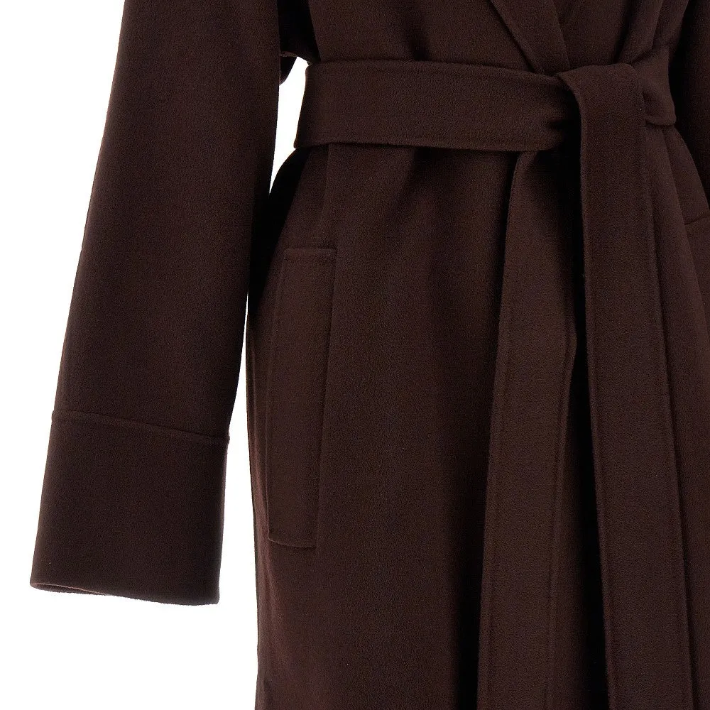 Cappotto in lana con cintura
