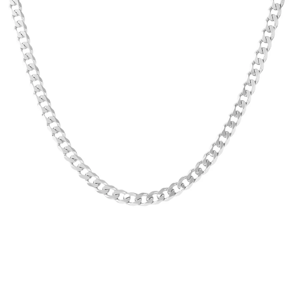 Catena Gentleman Argento Rodiato 925/1000 Maglia Groumette 50 cm 1659021