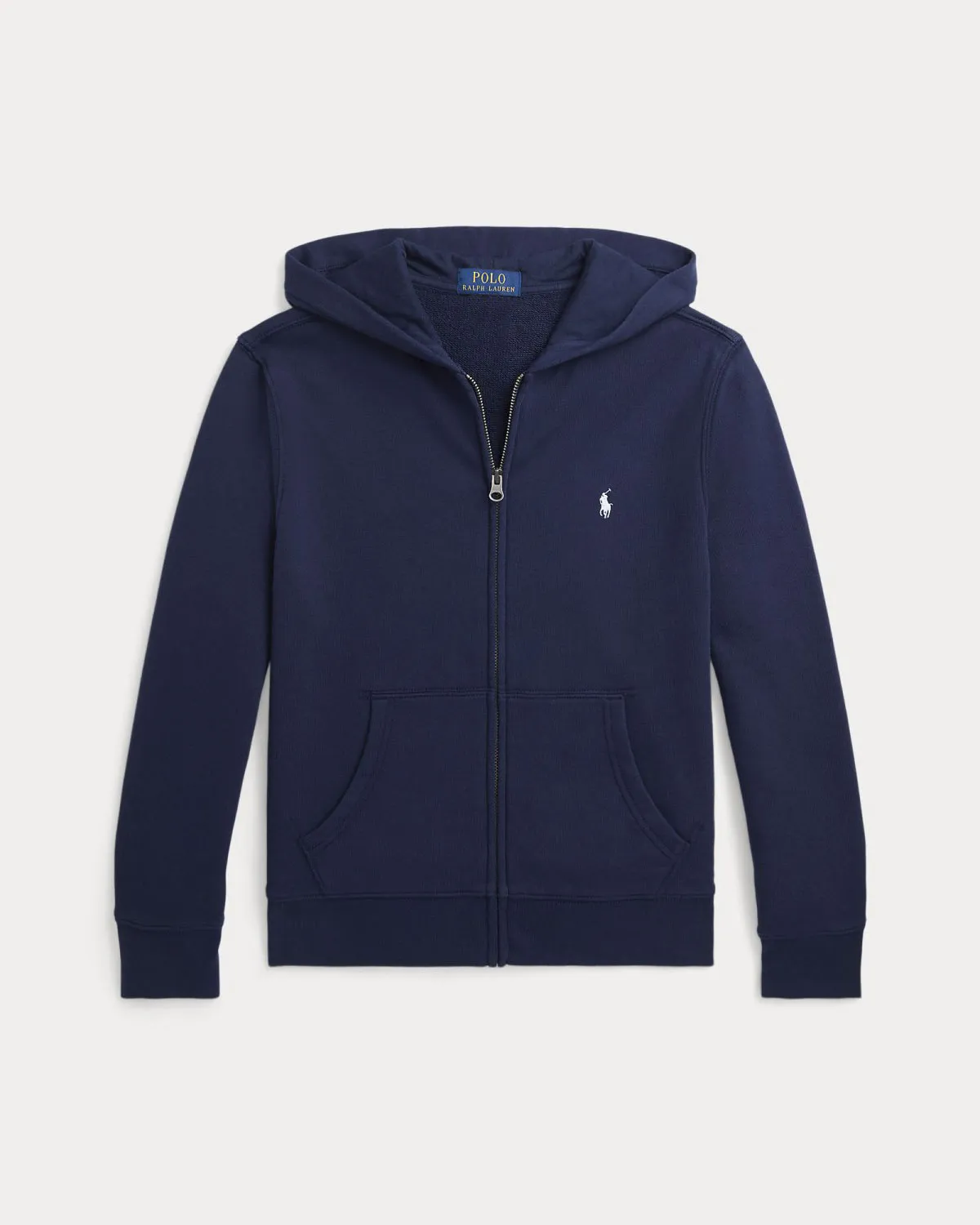 Felpa blu in cotone con cappuccio e chiusura zip S-XL