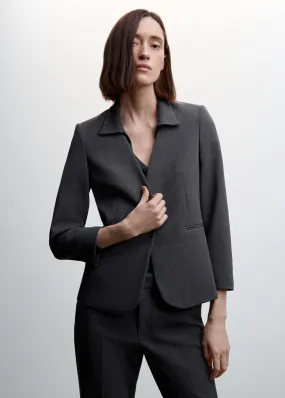 Giacca completo collarless