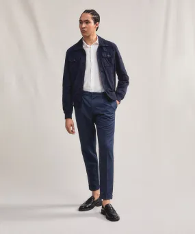 Giacca in pelle scamosciata