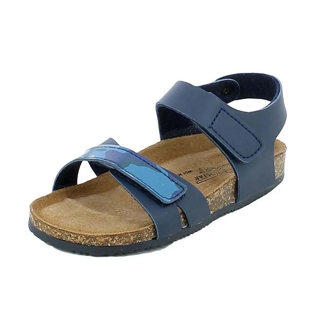 Goldstar  Sandalo blu e mimetico con strappi 