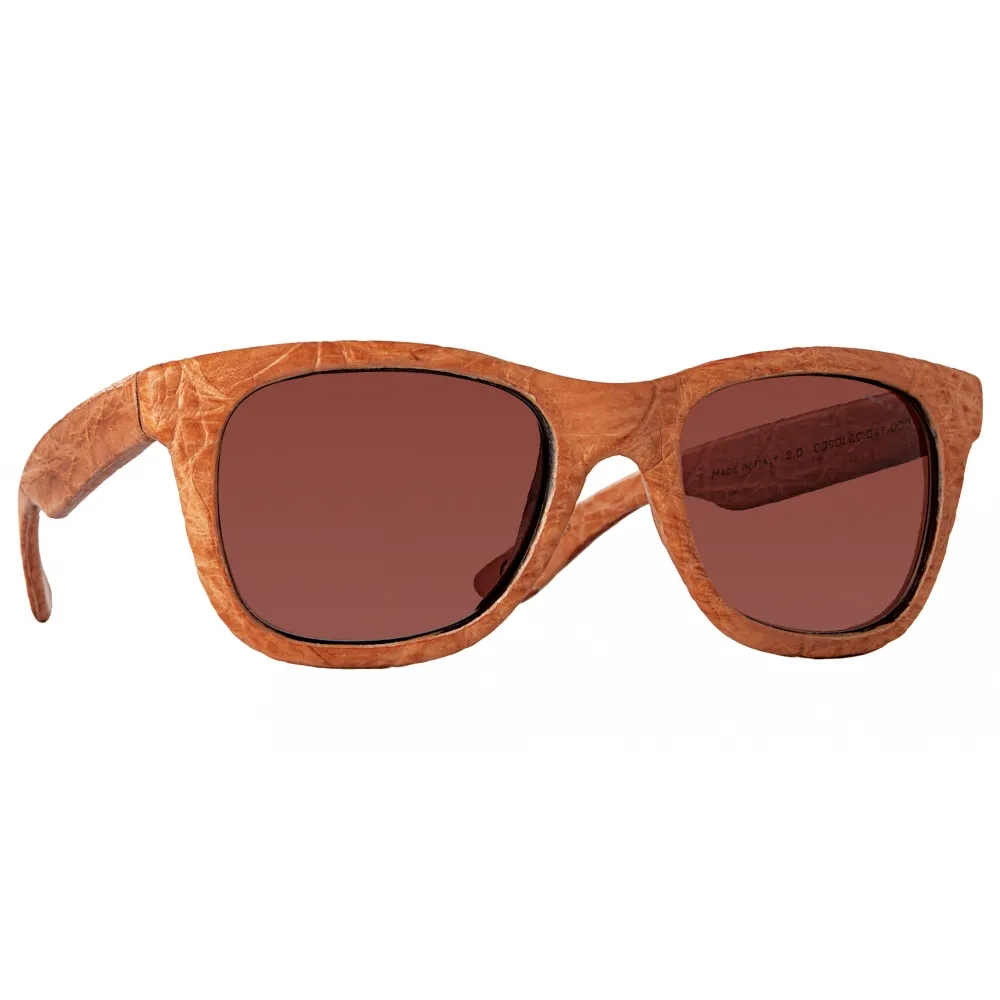 Italia Independent - I-I MOD. 0090L CROCODILE - Coccodrillo Sabbia - 041.000 - Occhiali da Sole - Gianluca Vacchi Official