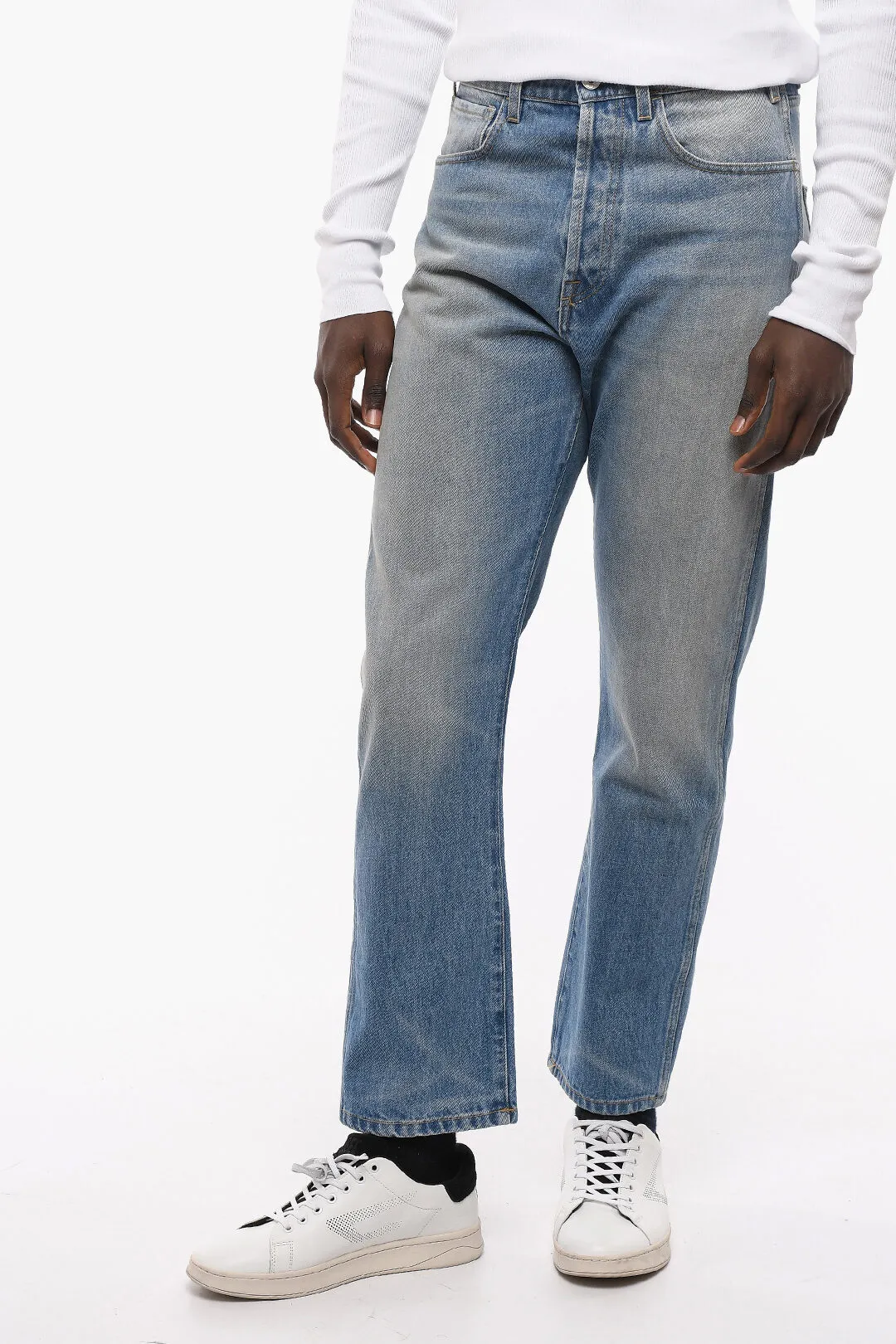Jeans 702 Regular Fit con Stampa Studio sul Retro 21cm
