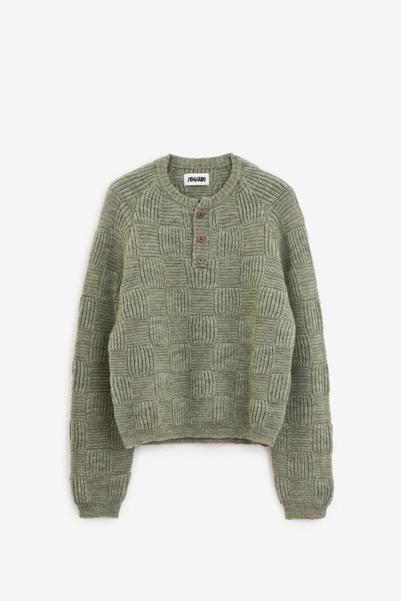 Maglia SERAFINO CHUNKY in lana verde