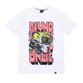 Maglietta Uomo Party Hard Skull Tee White