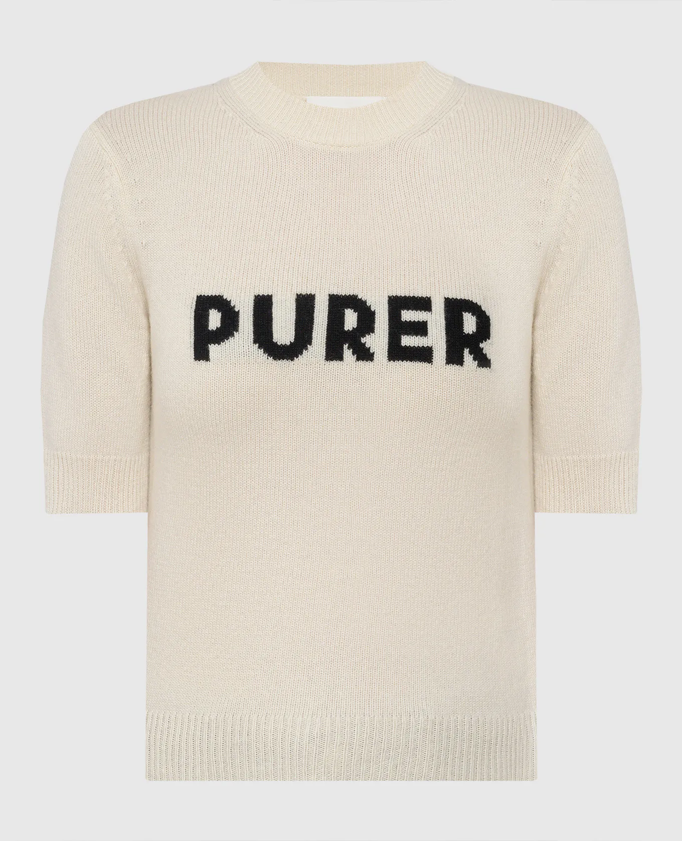 Max Mara Sportmax T-shirt beige UNISONO realizzata in lana e cashmere con fantasia UNISONO