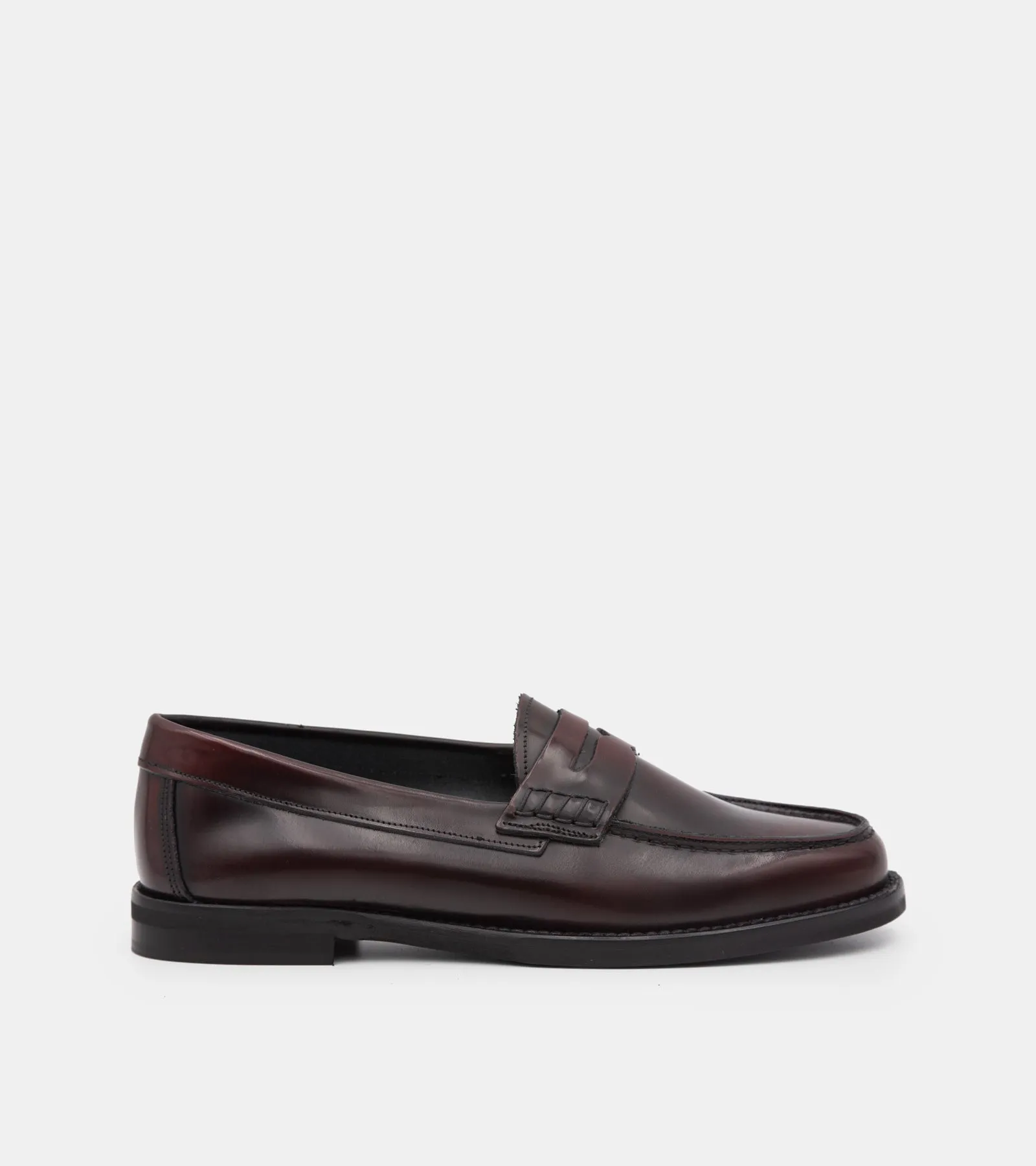 MOCASSINI ABRASIVATO BORDEAUX