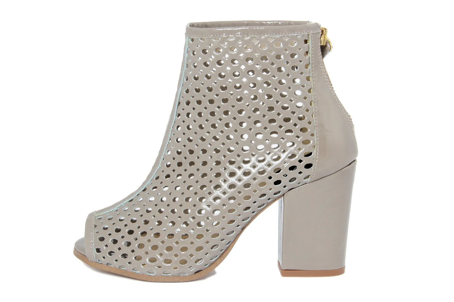 Sandali con tacco Donna In Pelle Grigio
