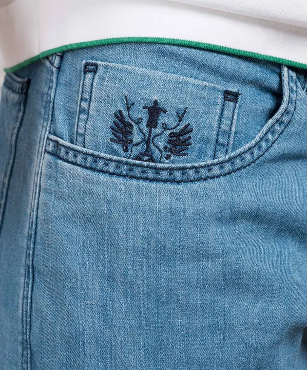 Scissor Scriptor Jeans COSTANTINO blu con patch logo COSTANTINOAMFT1904992