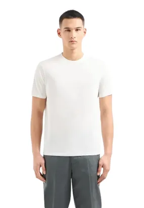 T-shirt regular fit in cotone mercerizzato con logo sul petto
