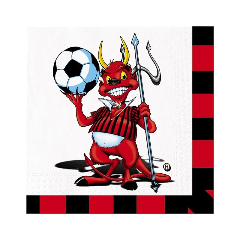 Tovagliolo tifoso Milan rosso nero